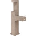 Global Industrial Outdoor Drinking Fountain with Bottle Filler, Rotocast Granite Finish 603601